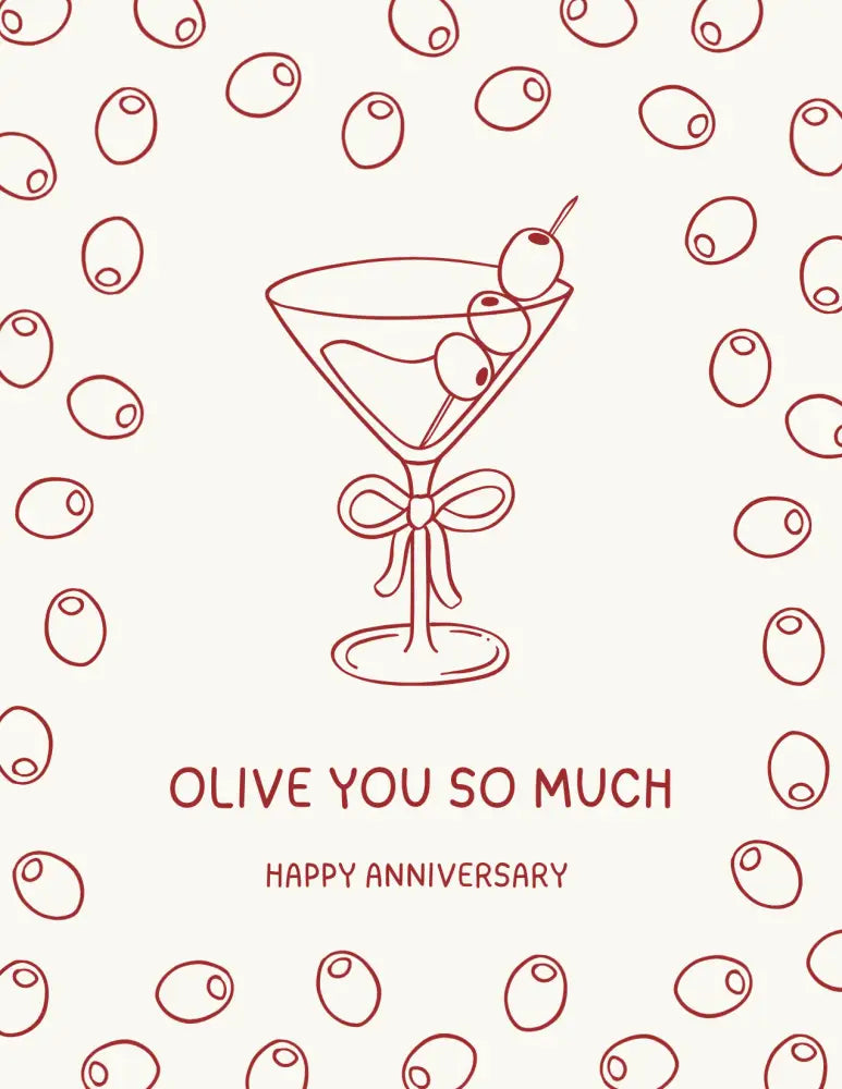 Olive You So Much - Greeting Card