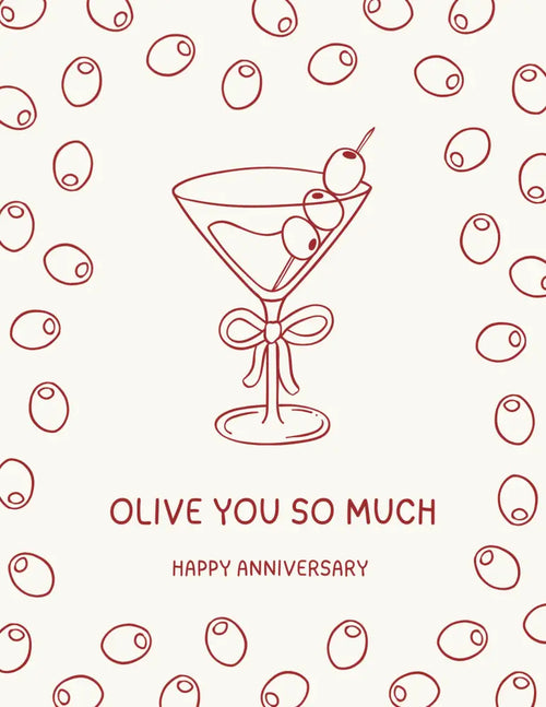 Olive You So Much - Greeting Card